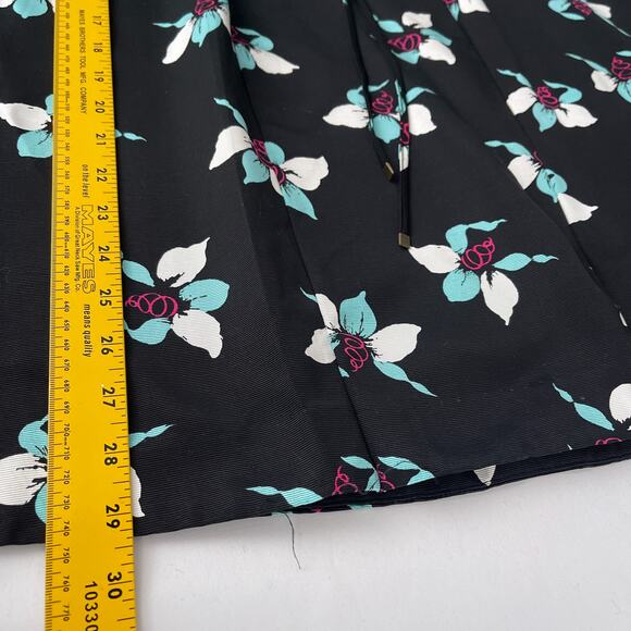 Maeve Anthropologie Skirt Women US 8 Zadie Midi Black Floral Print Lace Up Front - Picture 11 of 11